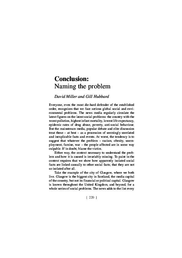 (PDF) Naming the problem