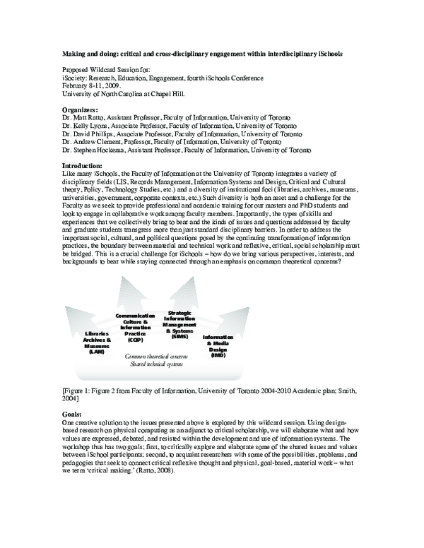 (PDF) Making and doing: critical and cross-disciplinary engagement ...