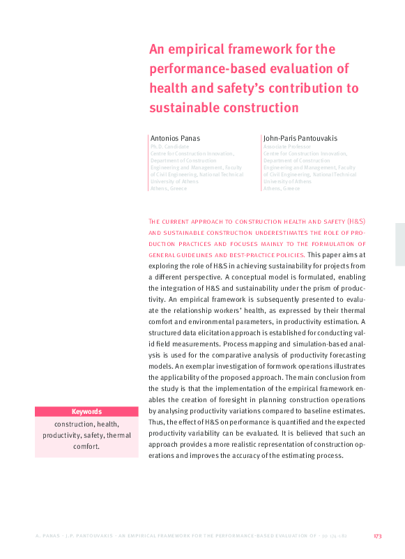 (PDF) An empirical framework for the performance-based evaluation of ...