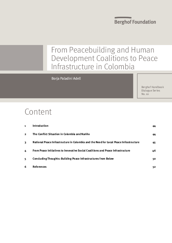 (PDF) From Peacebuilding and Human Development Coalitions to Peace ...