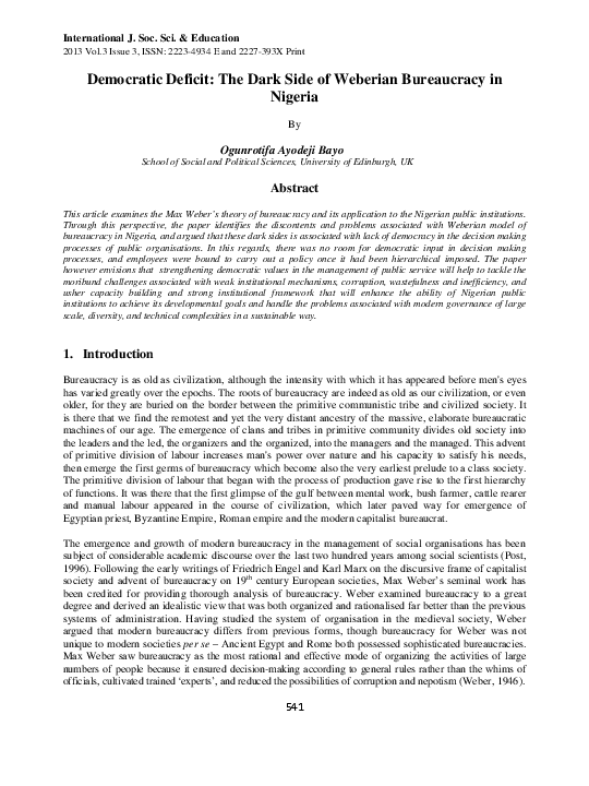 Weber bureaucracy picture