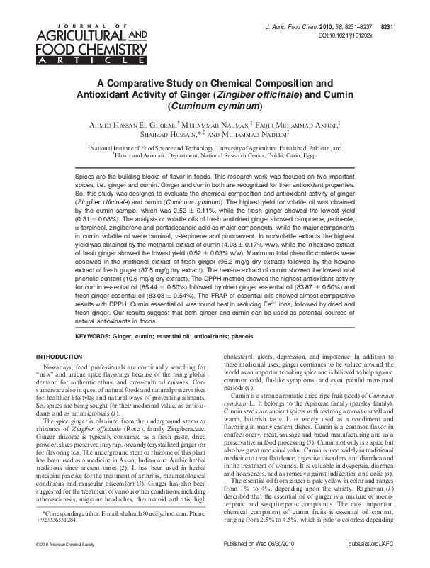 (PDF) A Comparative Study on Chemical Composition and Antioxidant ...