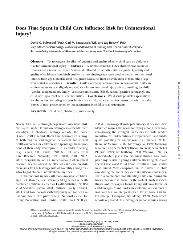 How to prevent unintentional injuries essay image