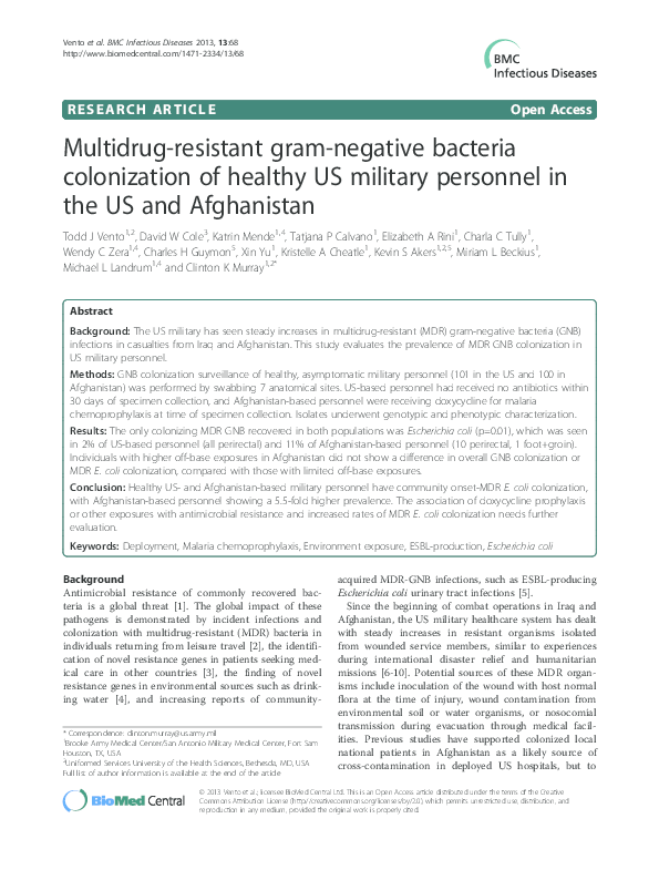 (PDF) Multidrug-resistant gram-negative bacteria colonization of ...