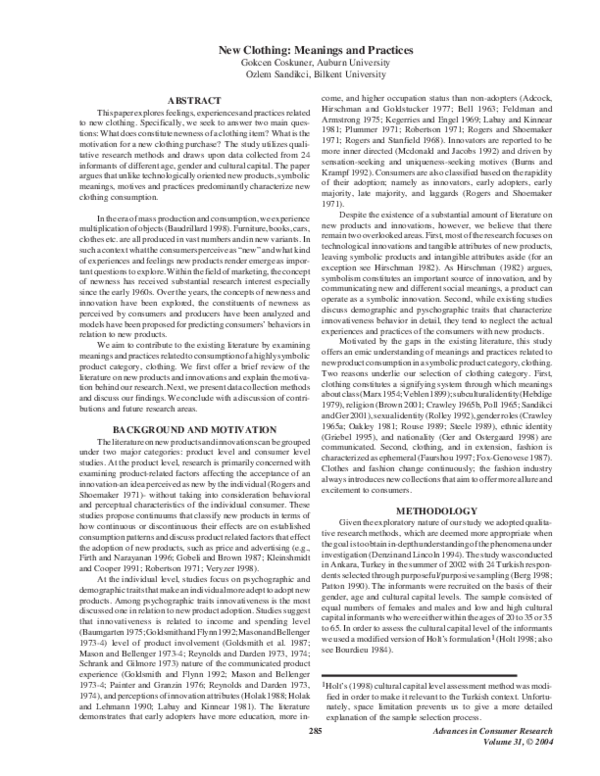 (PDF) New clothing meanings and practices Jocelyn Li Academia.edu