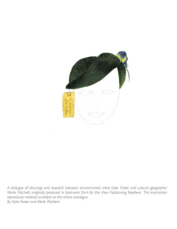 (PDF) Foster, K. and Patchett, M. (2012) Stuffed Bird Attached