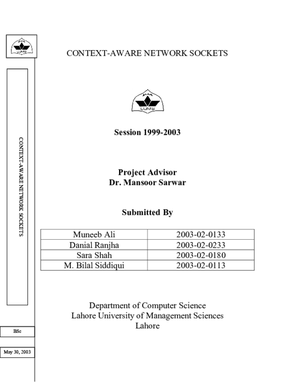 (PDF) A report submitted to the Department of Computer Science