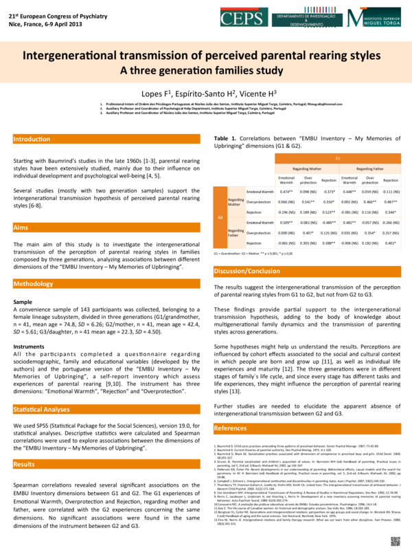 (PDF) Intergenerational transmission of perceived parental rearing ...