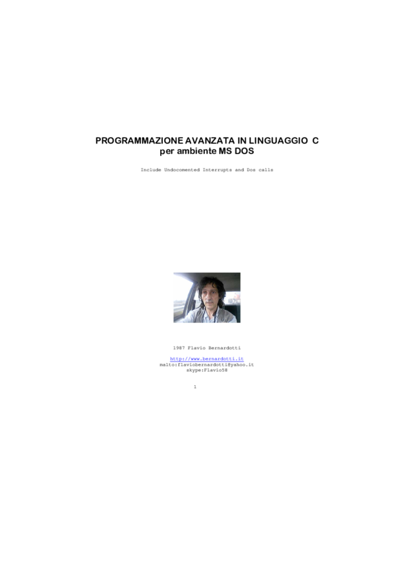 Pdf Programmazione In Linguaggio C Flavio Bernardotti