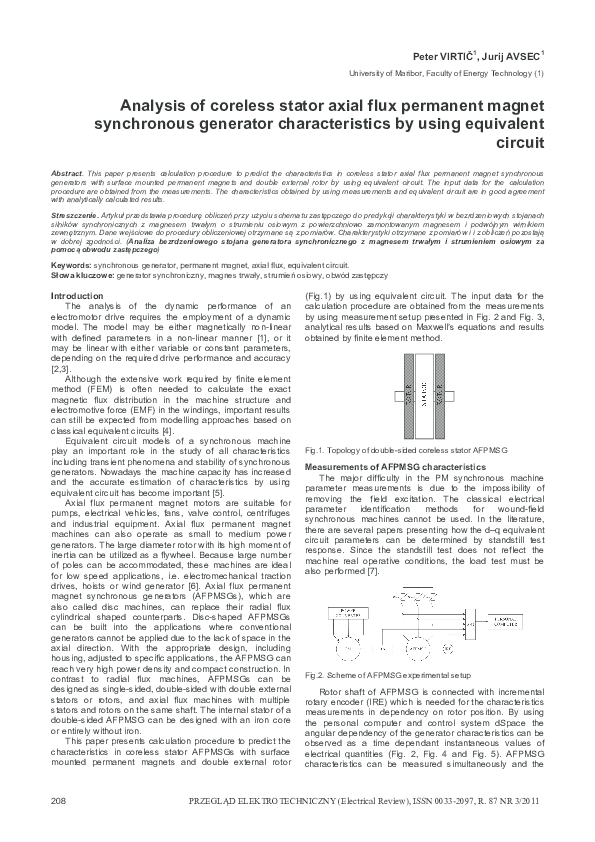 (PDF) Analysis of coreless stator axial flux permanent