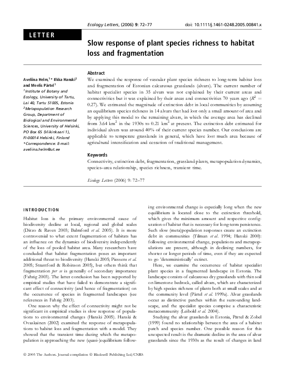Habitat destruction solutions picture