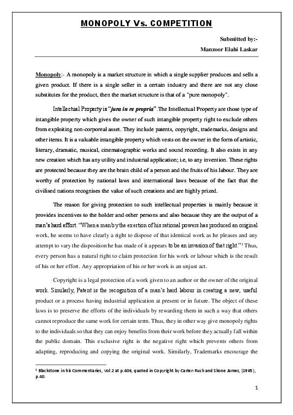 College essay about monopoly image