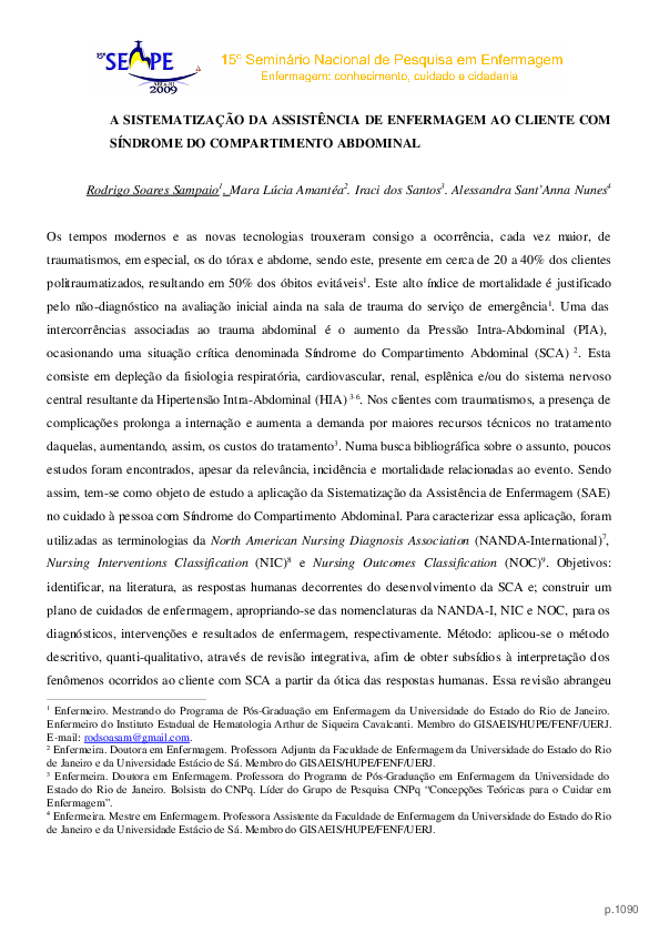 (PDF) The systematization of nursing care to the client with abdominal