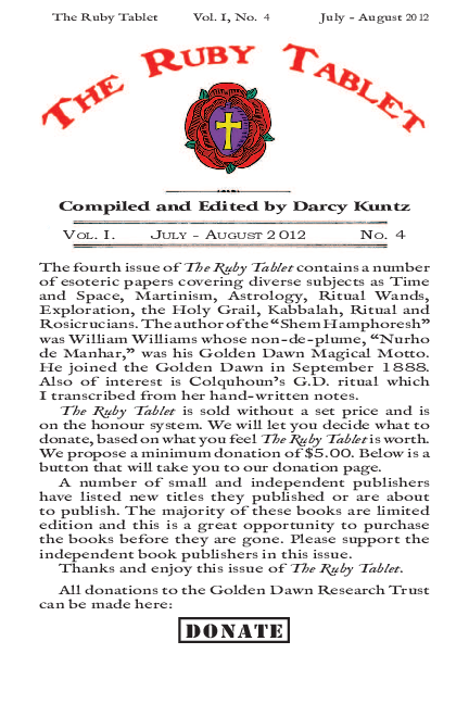 The Ruby Tablet Vol. I, No. 4