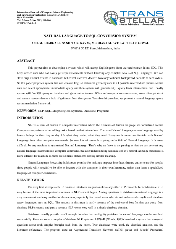 language processing system