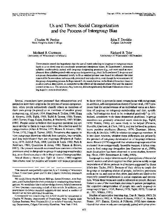 Social categorization social identity picture