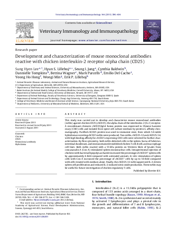 (PDF) Development and characterization of mouse monoclonal antibodies ...