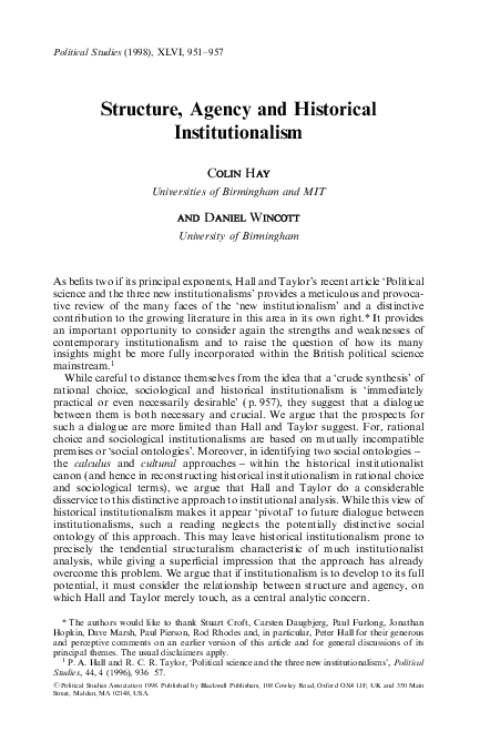 Old institutionalism political science picture