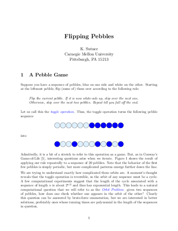 (PDF) Flipping Pebbles
