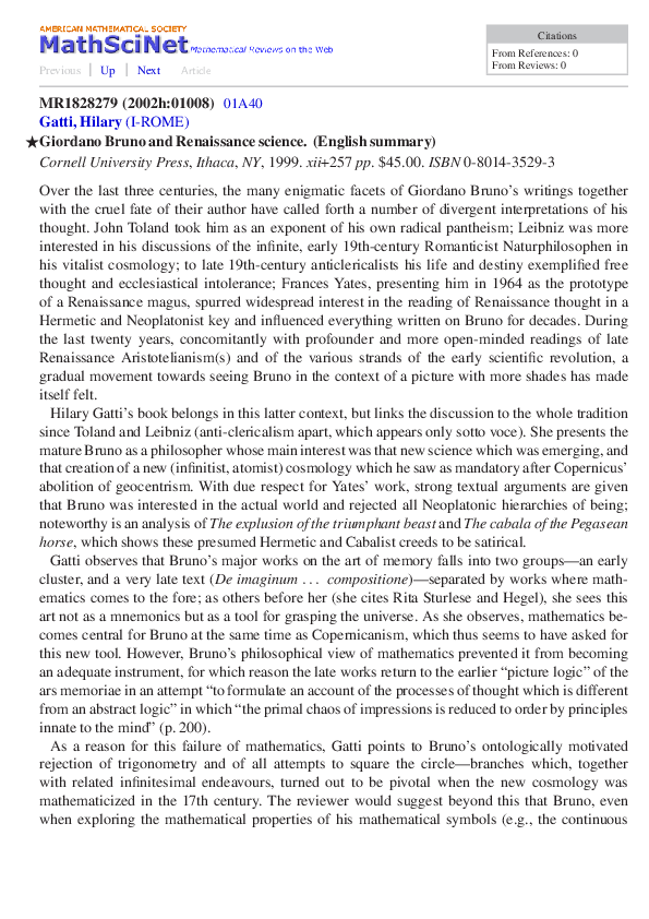 Giordano bruno picture