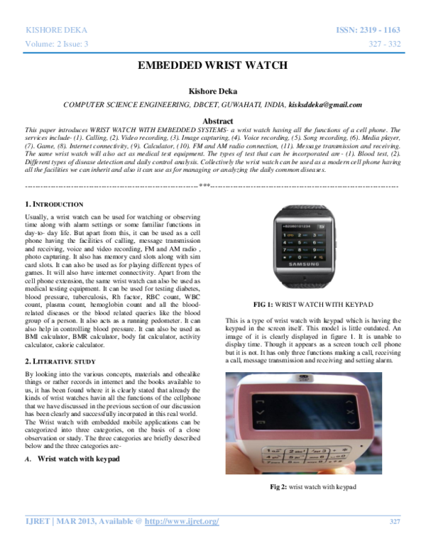 (PDF) EMBEDDED WRIST WATCH