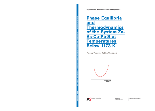 (PDF) Phase Equilibria and Thermodynamics of the System Zn-As-Cu-Pb-S ...