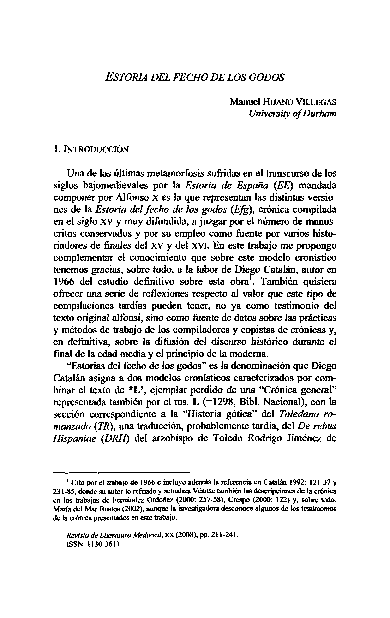 (PDF) Estoria del fecho de los godos