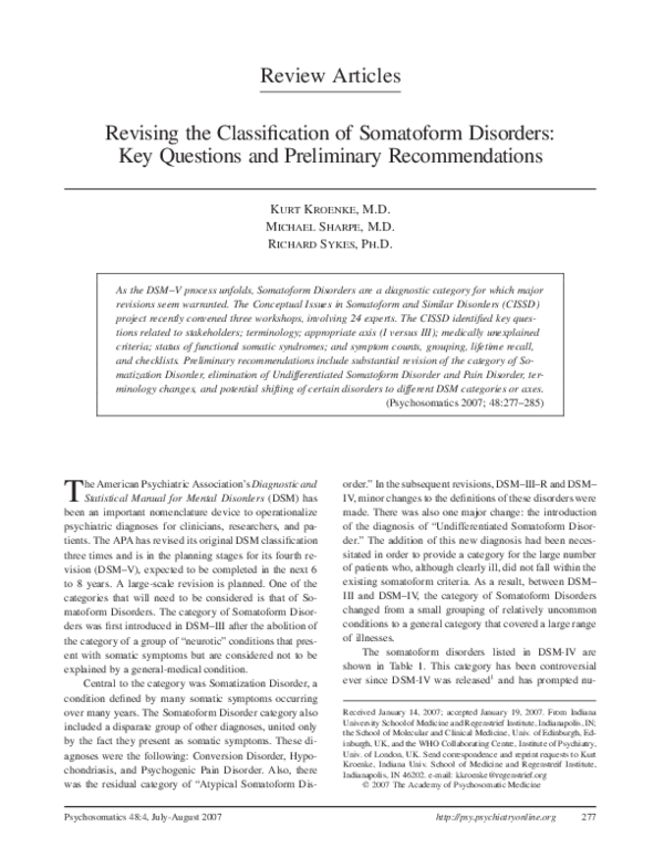 Somatic symptom disorder case study examples image