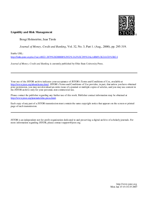 Liquidity risk essay image
