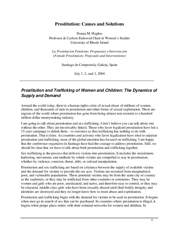 Prostitution essay image