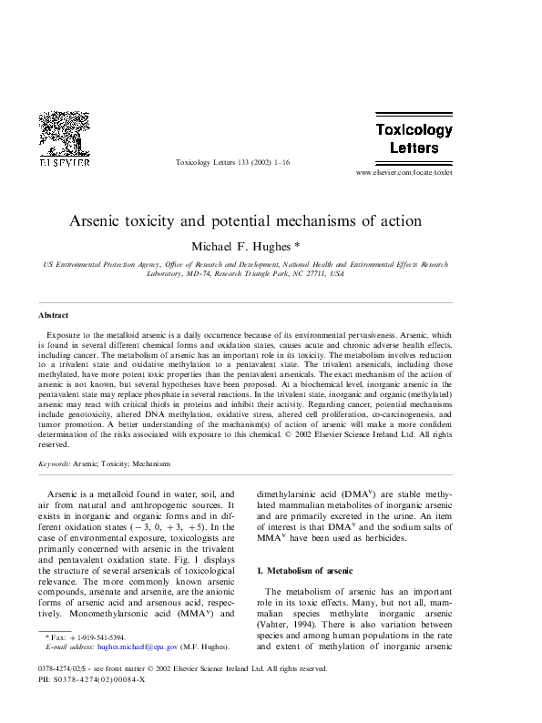 Arsenic poisoning picture