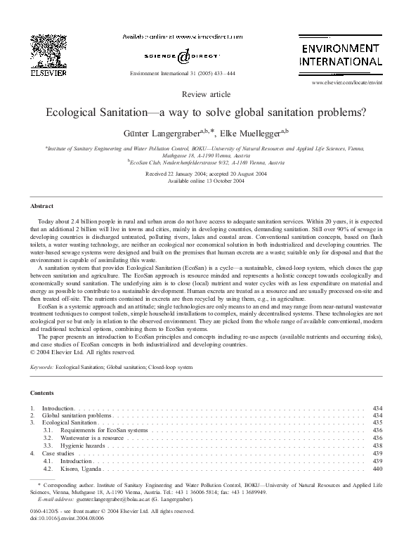 Global sanitation essay image