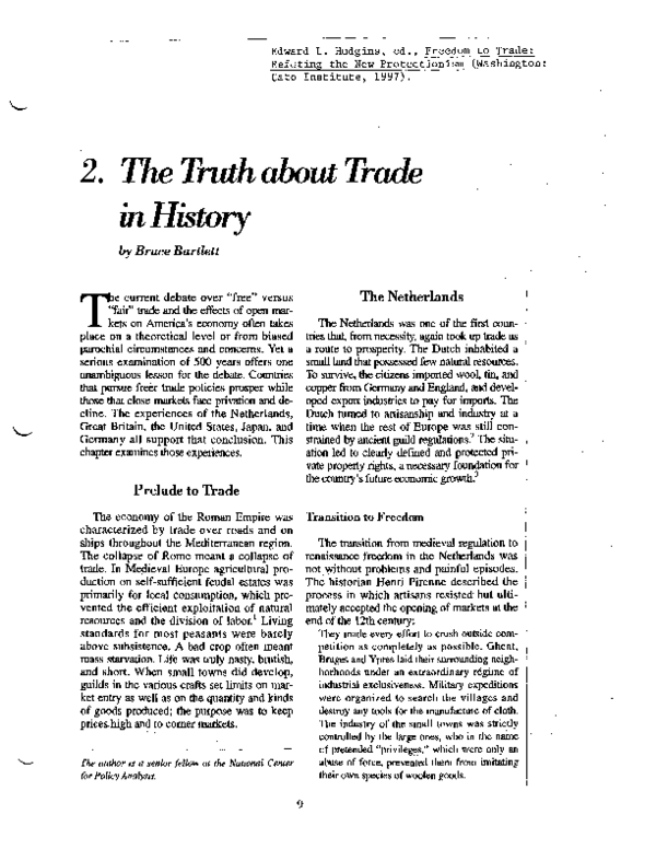 (PDF) The Truth About Trade in History