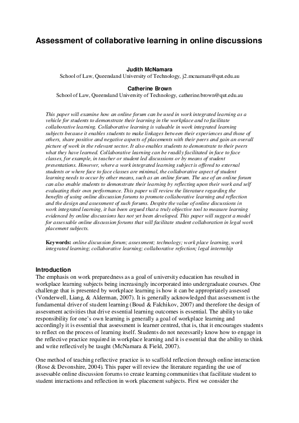 Research questions about collaborative learning image