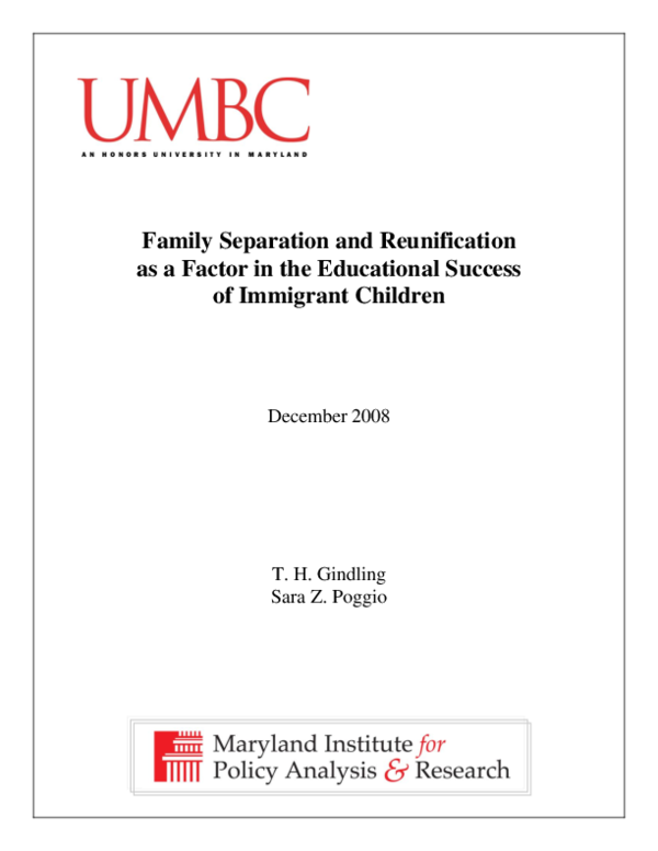 (PDF) Family Separation and Reunification as a Factor in the ...