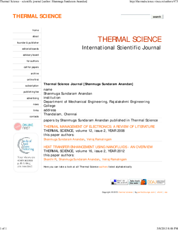 (PDF) Thermal management of electronics A review of literature
