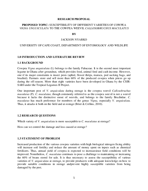 Cowpea thesis topics 08 picture