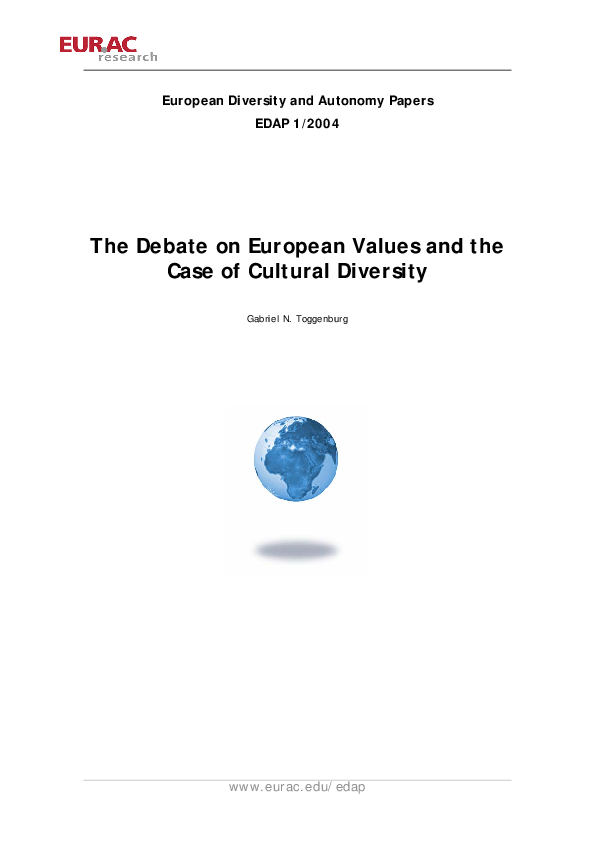 (PDF) The Debate on European values and the case of cultural diversity ...