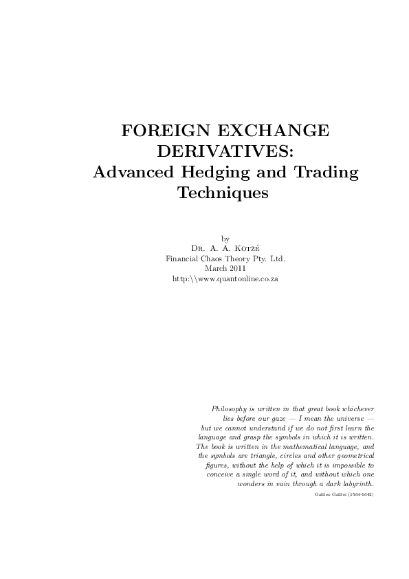 Foreign currency derivatives and swaps picture