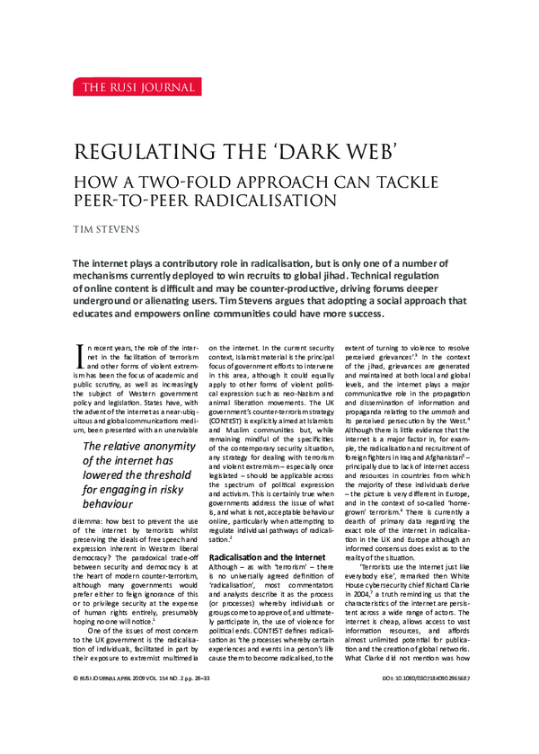 (PDF) Regulating the 'Dark Web': How a Two-Fold Approach Can tackle ...