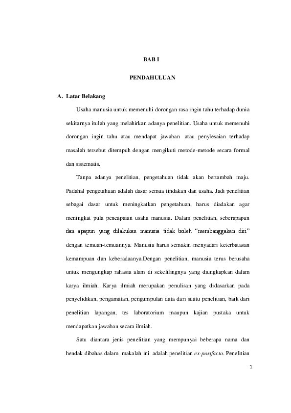 Penelitian Ex Postfacto Nani Ajja Academia Edu