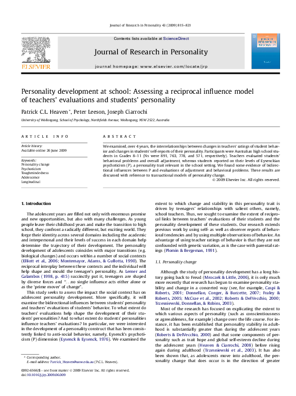 Personality and personal growth pdf image