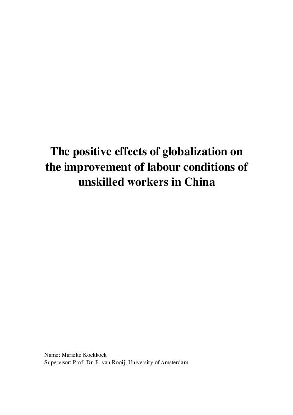 (DOC) The positive effects of globalization on the improvement of ...