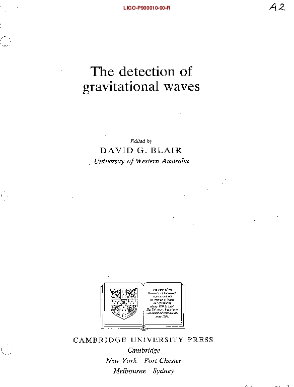 (PDF) The detection of gravitational waves