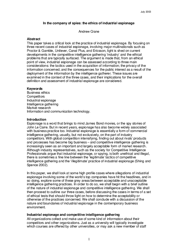 Steps to prevent corporate espionage picture