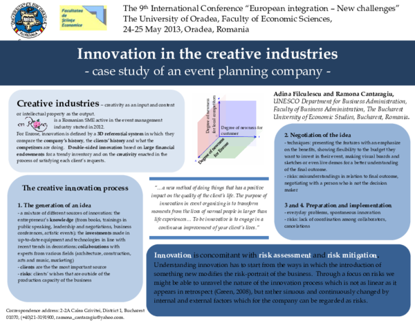 Innovation in the creative industries - case study of an event ...