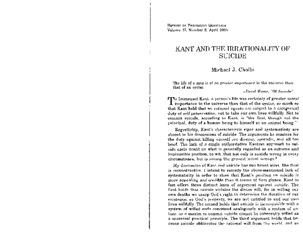 Kant self-preservation picture