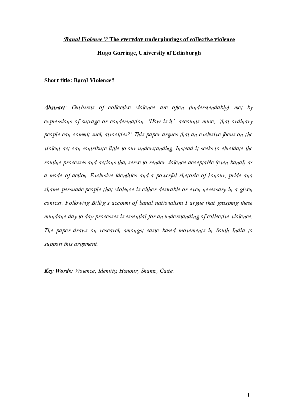 Unorganized violence meaning image