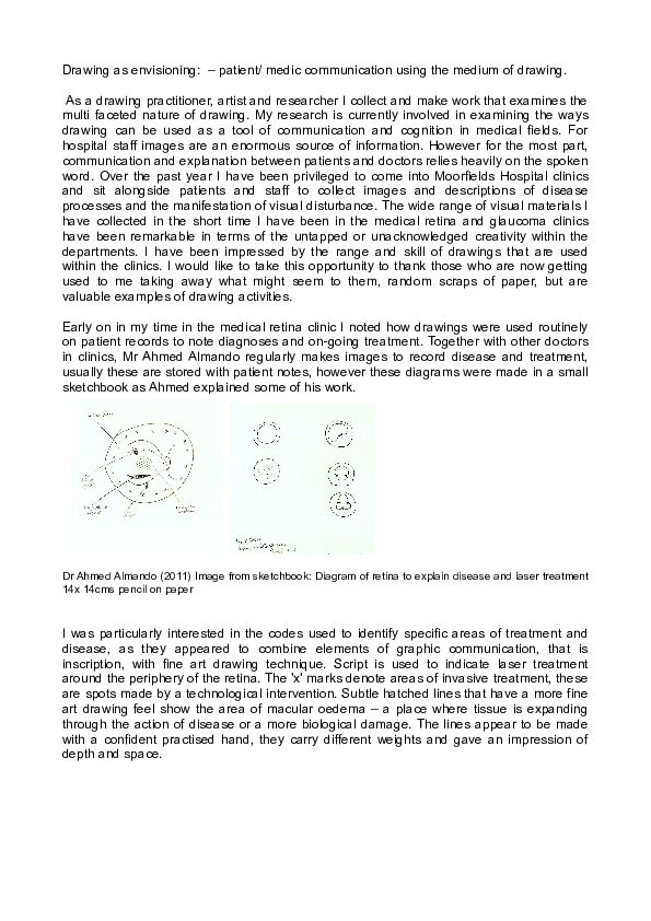 (DOC) Drawing as envisioning patient medic communication using drawing