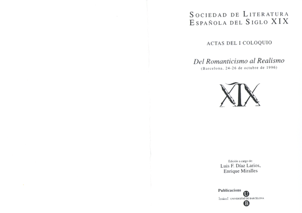 (PDF) Del Romanticismo al Realismo un paso tardío en la